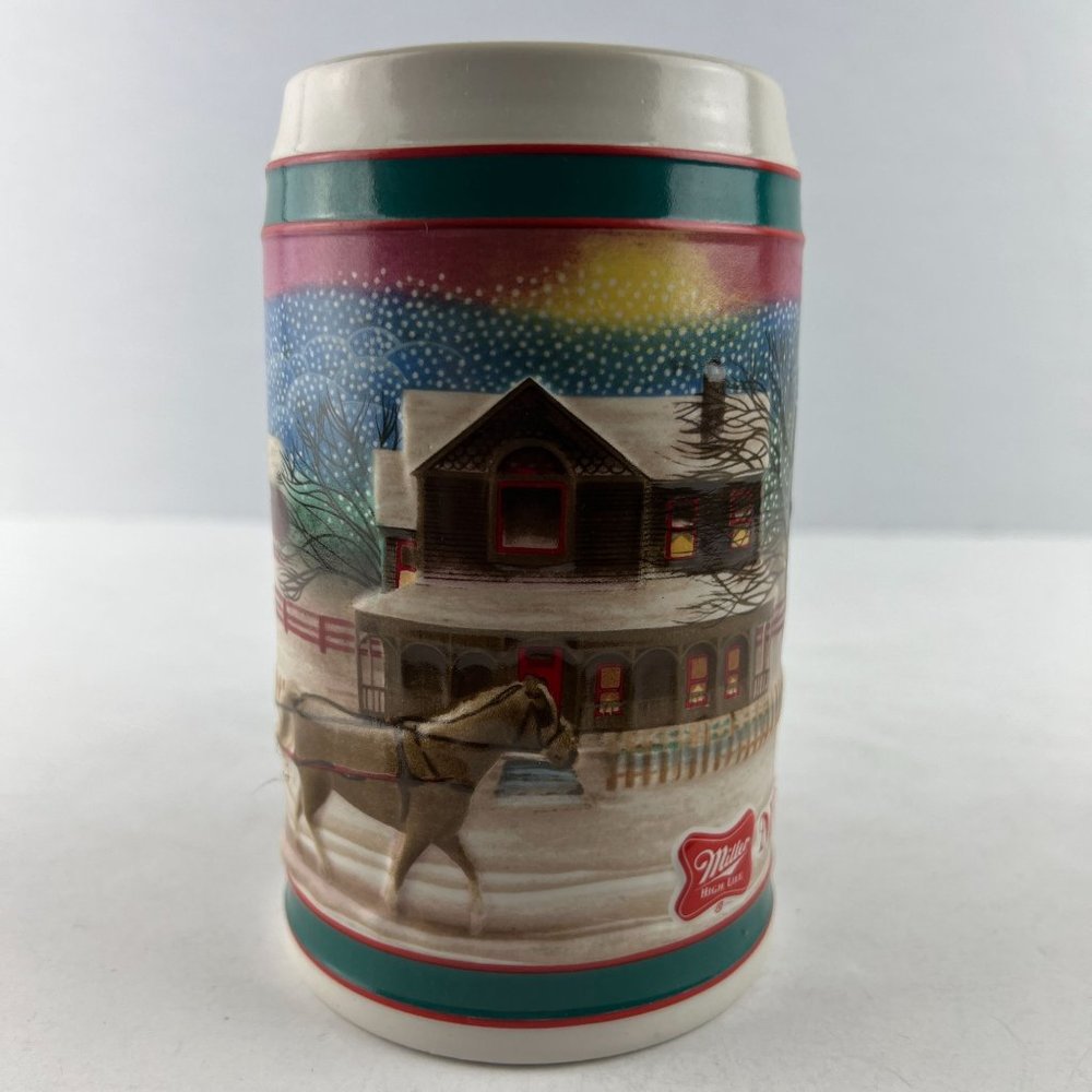 Miller High Life Best Holiday Tradition Winter Sleigh Ride Scene Commemorative B
